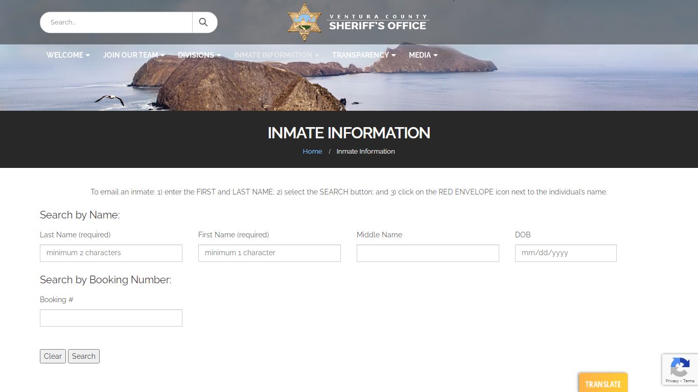 Inmate Information - Ventura County Sheriff's Office